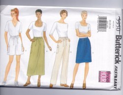 5950 BUTTERICK SO EZ A-SKIRT LENGTHS, WIDE SHORTS,PANTS PATTERN 14-18 UNCUT